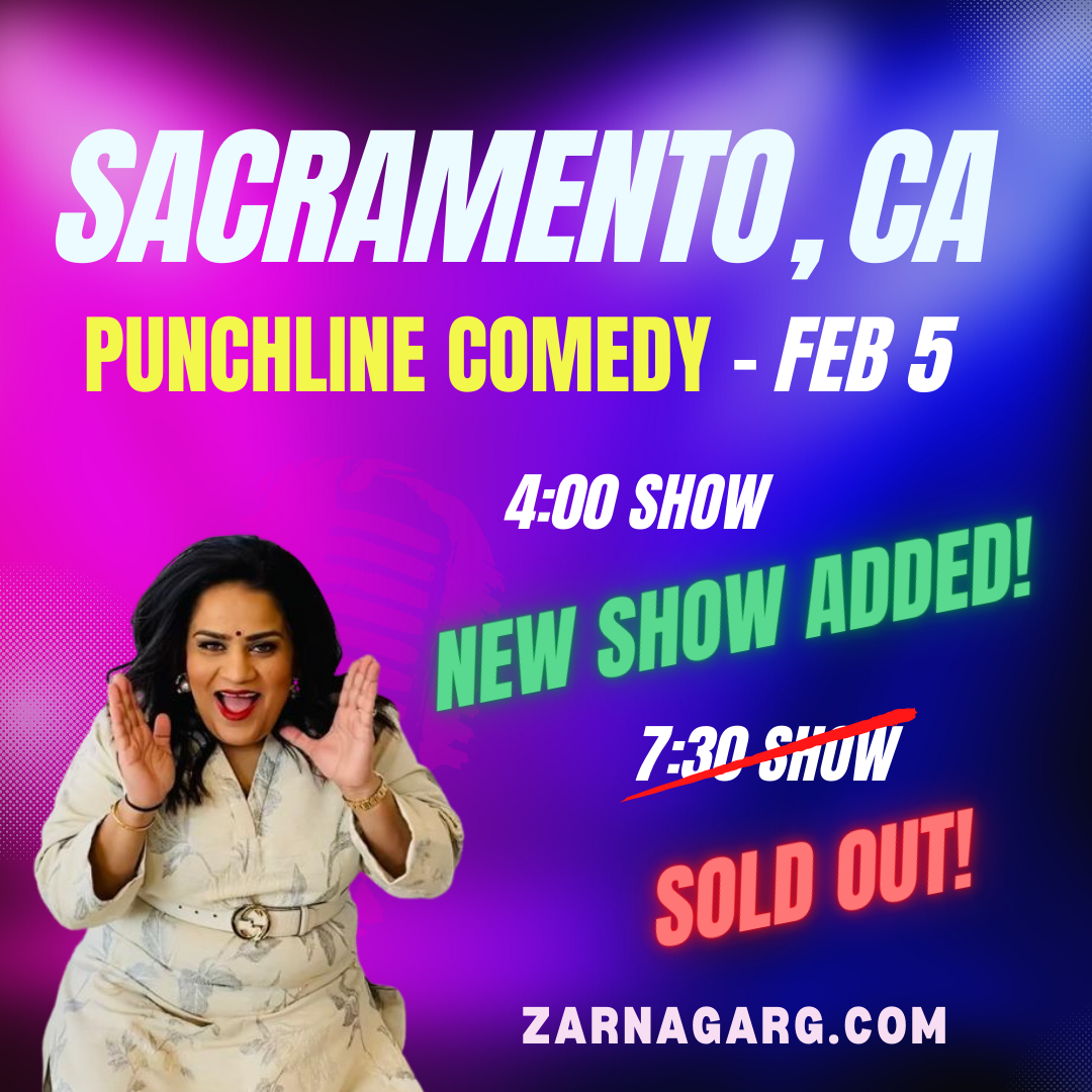 Zarna Garg Comedy Show in Sacramento Feb 5